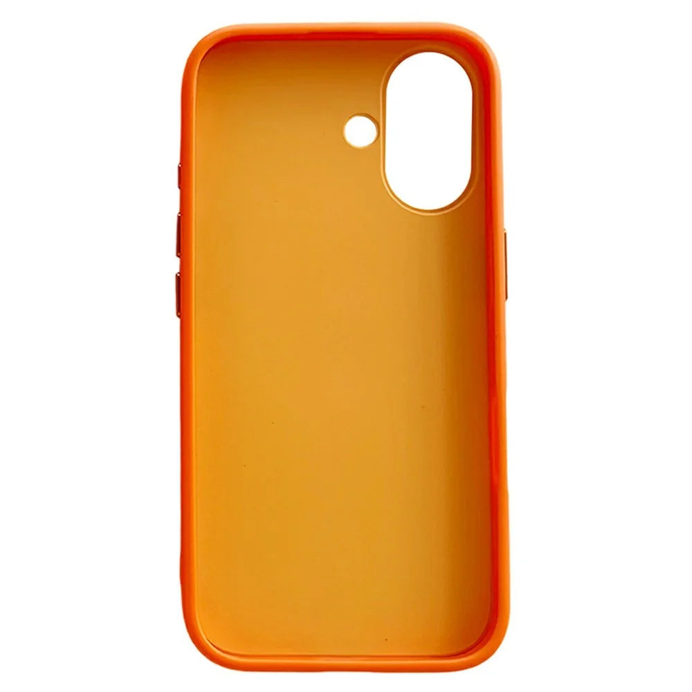 For iPhone 17 Magnetic Case 2-in-1 Dual Color Shockproof Cover with Sliding Hidden Stand Compatible with Magsafe - Orange - 2