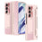 For Samsung Galaxy Z Fold8 Ultra Case Leather + PC Full Protective Phone Cover Cover with Screen Protector - Pink - 1