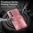 For Samsung Galaxy Z Fold8 Ultra Magnetic Case Electroplated PC Shockproof Protective Cover with Tempered Glass Film - Rose Gold - 3