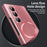 For Samsung Galaxy Z Fold8 Ultra Magnetic Case Electroplated PC Shockproof Protective Cover with Tempered Glass Film - Rose Gold - 5