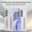 For Samsung Galaxy Z Fold8 Ultra Case Card Slot Kickstand Wristband Hard PC Phone Cover with Tempered Glass Film - Blue - White - 2