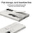 For Samsung Galaxy Z Fold8 Ultra Case Card Slot Kickstand Wristband Hard PC Phone Cover with Tempered Glass Film - Blue - White - 4