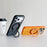 For iPhone 17 Pro Magnetic Case 2-in-1 Dual Color Shockproof Cover with 360° Rotating Ring Kickstand - Orange - 4