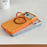 For iPhone 17 Pro Magnetic Case 2-in-1 Dual Color Shockproof Cover with 360° Rotating Ring Kickstand - Orange - 7