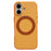 For iPhone 16 Magnetic Case 2-in-1 Dual Color Shockproof Cover with 360° Rotating Ring Kickstand - Orange - 2