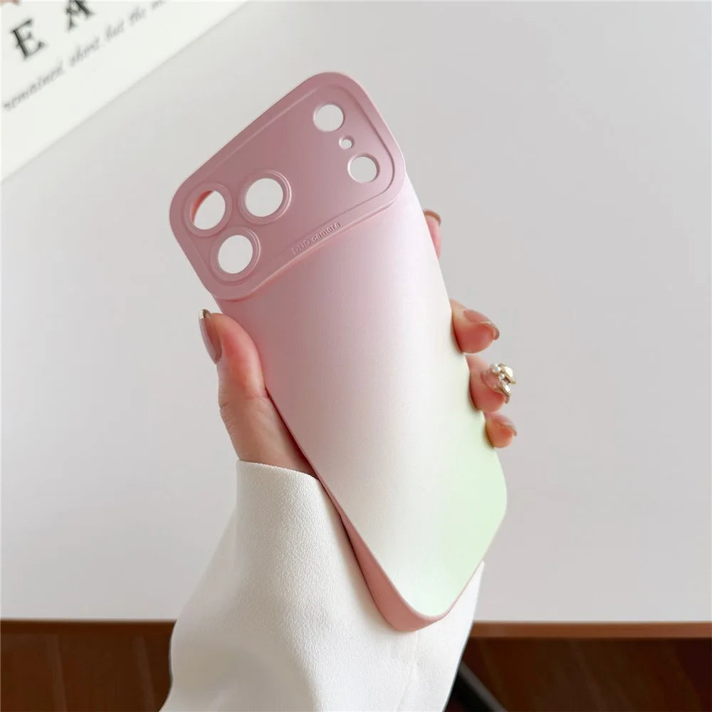For iPhone 17 Pro Max Case Precision Cutout Gradient TPU Shockproof Protective Phone Cover - Orange Yellow - 3