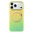 For iPhone 17 Pro Case Magnetic Rotating Kickstand Gradient PC + TPU Phone Cover - Yellow Green - 1