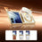 For Samsung Galaxy Z Flip7 5G Case Magnetic Rotating Kickstand Clear PC Phone Cover - Gold - 2