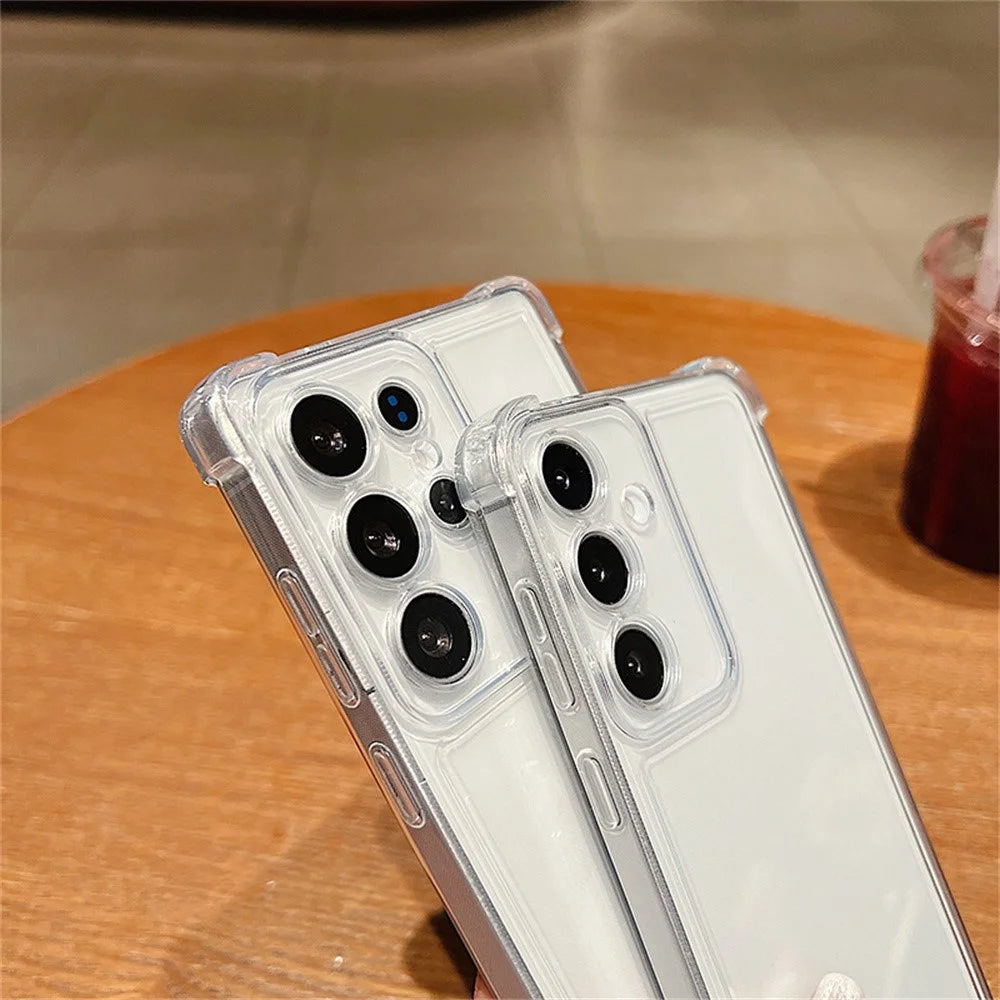 For Samsung Galaxy S26 Case Floral Pattern Clear TPU Four Corner Protection Phone Cover - A621 / Full-Screen Flowers - 5
