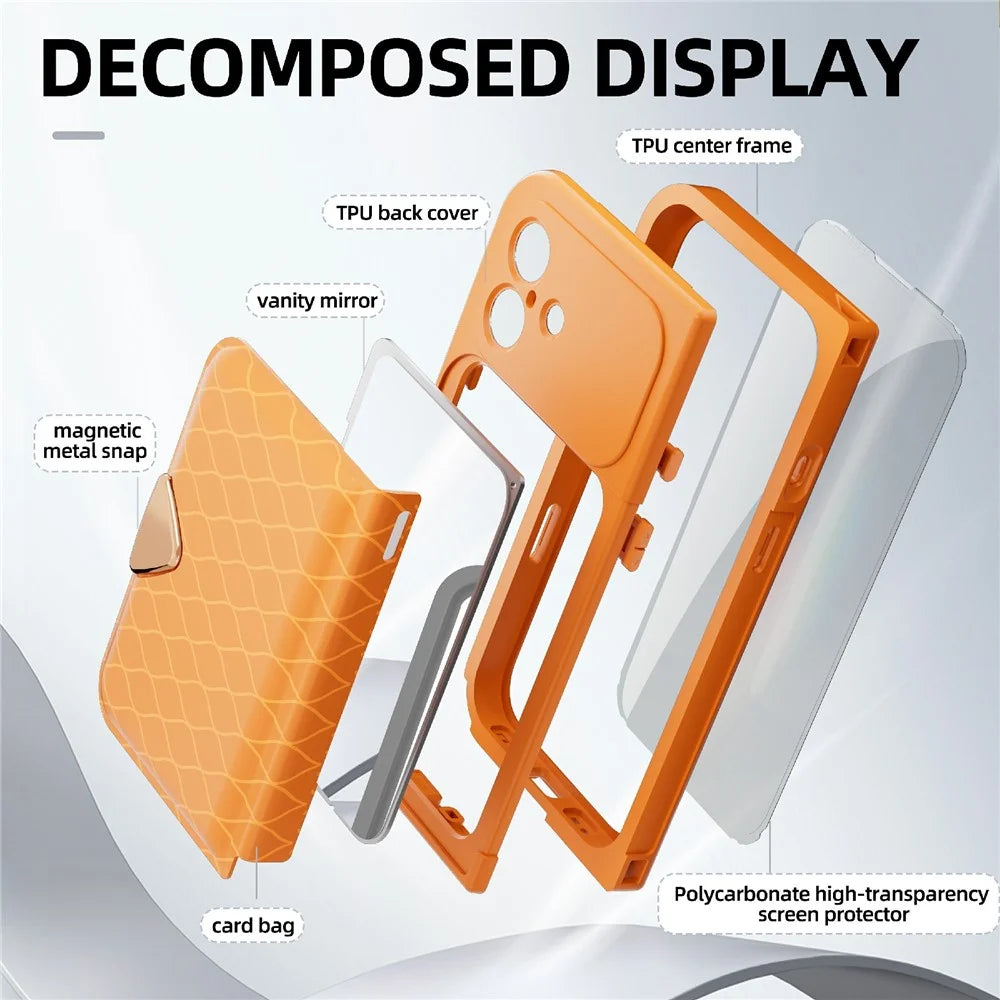 SHELLBOX for iPhone 17 Waterproof Case IP68 2m Shockproof Phone Cover with Strap - Orange - 2