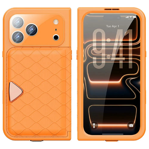 SHELLBOX for iPhone 17 Pro Waterproof Case IP68 2m Shockproof Phone Cover with Strap - Orange - 1