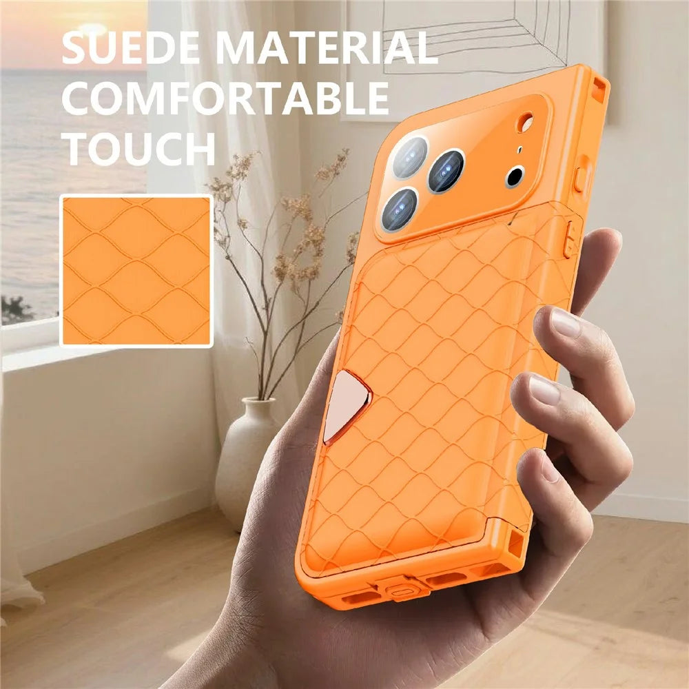 SHELLBOX for iPhone 17 Pro Waterproof Case IP68 2m Shockproof Phone Cover with Strap - Orange - 3