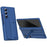 For Samsung Galaxy Z Fold8 Ultra Case Kickstand Wristband PC Phone Protective Cover with Tempered Glass Screen Protector - Blue - 1