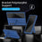 For Samsung Galaxy Z Fold8 Ultra Case Kickstand Wristband PC Phone Protective Cover with Tempered Glass Screen Protector - Blue - 5