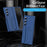 For Samsung Galaxy Z Fold8 Ultra Case Kickstand Wristband PC Phone Protective Cover with Tempered Glass Screen Protector - Blue - 6