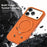 For iPhone 17 Pro Case Magnetic Rotating Kickstand Tech Fabric TPU Protective Cover - Orange - 2