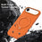 For iPhone Air Case Magnetic Rotating Kickstand Tech Fabric TPU Protective Cover - Orange - 2