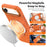 For iPhone Air Case Magnetic Rotating Kickstand Tech Fabric TPU Protective Cover - Orange - 5