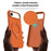 For iPhone Air Case Magnetic Rotating Kickstand Tech Fabric TPU Protective Cover - Orange - 7