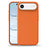For iPhone Air Magnetic Case Tech Fabric Coated TPU + PC Anti-Drop Phone Cover - Orange - 1