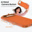 For iPhone Air Magnetic Case Tech Fabric Coated TPU + PC Anti-Drop Phone Cover - Orange - 5