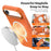 For iPhone Air Magnetic Case Tech Fabric Coated TPU + PC Anti-Drop Phone Cover - Orange - 6