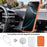 For iPhone 16 Pro Max Magnetic Case Fine Grid Texture Leather Coated TPU PC Phone Cover with Metal Lens Frame - Orange - 2
