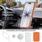 For iPhone 17 Magnetic Case Fine Grid Texture Leather Coated TPU PC Phone Cover with Metal Lens Frame - Orange - 2