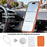 For iPhone Air Magnetic Case Fine Grid Texture Leather Coated TPU PC Phone Cover with Metal Lens Frame - Orange - 2