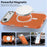For iPhone Air Magnetic Case Fine Grid Texture Leather Coated TPU PC Phone Cover with Metal Lens Frame - Orange - 3