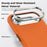 For iPhone Air Magnetic Case Fine Grid Texture Leather Coated TPU PC Phone Cover with Metal Lens Frame - Orange - 5
