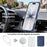 For iPhone 17 Magnetic Case Fine Grid Texture Leather Back Phone Cover with Detachable Card Holder - Sapphire - 2