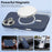 For iPhone 17 Magnetic Case Fine Grid Texture Leather Back Phone Cover with Detachable Card Holder - Sapphire - 3