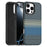 For iPhone 16 Pro Max Magnetic Case Gradient Rainbow Leather Coated TPU + PC Hybrid Shockproof Cover - Sapphire - 1