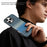 For iPhone 16 Pro Max Magnetic Case Gradient Rainbow Leather Coated TPU + PC Hybrid Shockproof Cover - Sapphire - 6