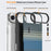 For iPhone Air Magnetic Case Gradient Rainbow Leather Coated TPU + PC Hybrid Shockproof Cover - Sapphire - 4