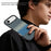 For iPhone Air Magnetic Case Gradient Rainbow Leather Coated TPU + PC Hybrid Shockproof Cover - Sapphire - 6