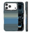 For iPhone 17 Pro Magnetic Case Gradient Rainbow Leather Coated TPU + PC Hybrid Shockproof Cover - Sapphire - 2