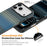 For iPhone 17 Pro Magnetic Case Gradient Rainbow Leather Coated TPU + PC Hybrid Shockproof Cover - Sapphire - 3