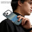 For iPhone 17 Pro Max Magnetic Case Gradient Rainbow Leather Coated TPU + PC Hybrid Shockproof Cover - Sapphire - 6