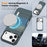 For iPhone 17 Pro Max Magnetic Case Gradient Rainbow Leather Coated TPU + PC Hybrid Shockproof Cover - Sapphire - 7