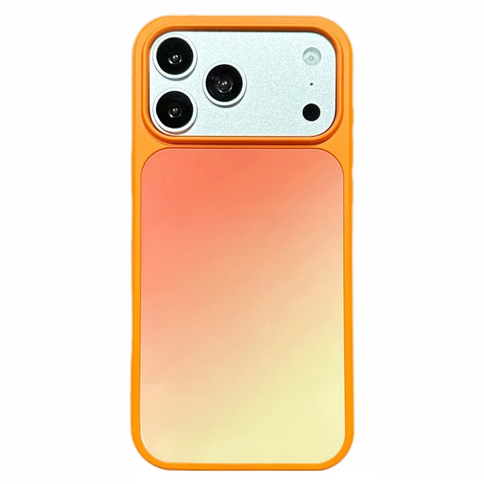For iPhone 17 Pro Magnetic Case Gradient TPU + PC Phone Back Cover - Orange Yellow - 1