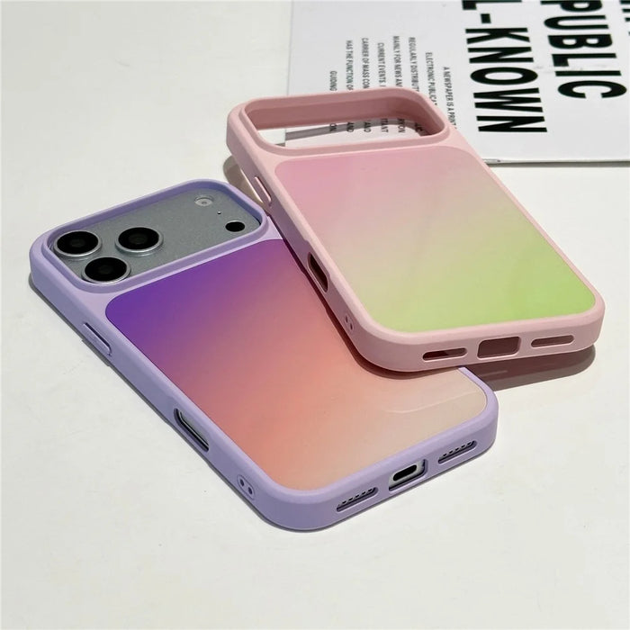 For iPhone 17 Pro Magnetic Case Gradient TPU + PC Phone Back Cover - Orange Yellow - 6