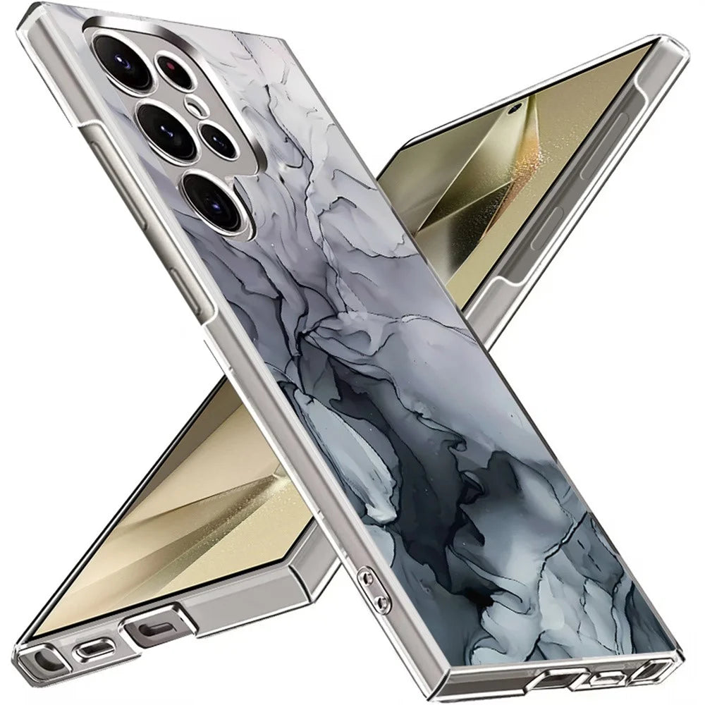 For Samsung Galaxy S26 Ultra Case Marble Pattern UV Printed Hard PC Protective Phone Cover - GA408TR - 1