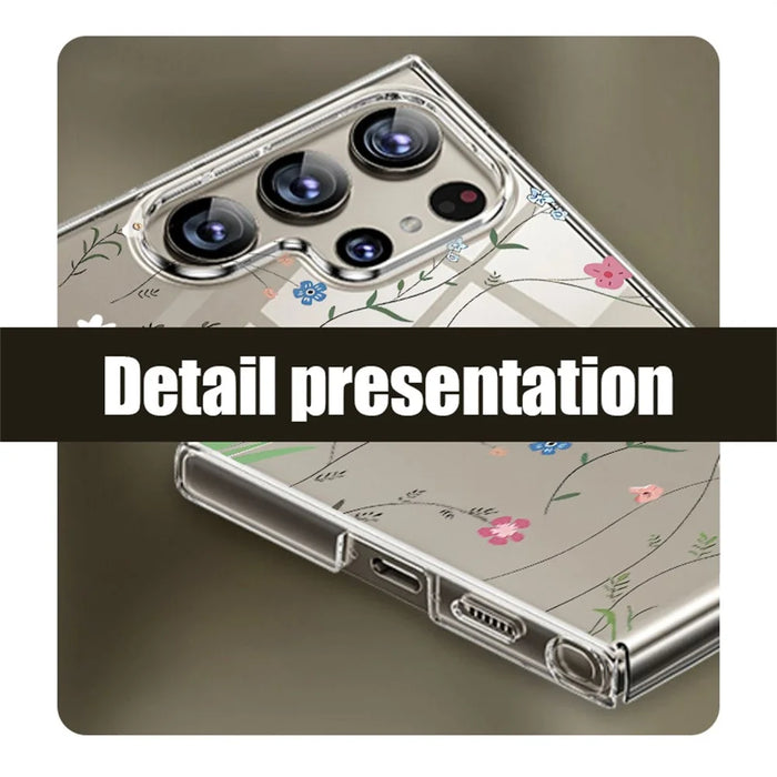 For Samsung Galaxy S26 Ultra Case UV Printing Floral Pattern Hard PC Shockproof Back Cover - GB169TRGM - 6