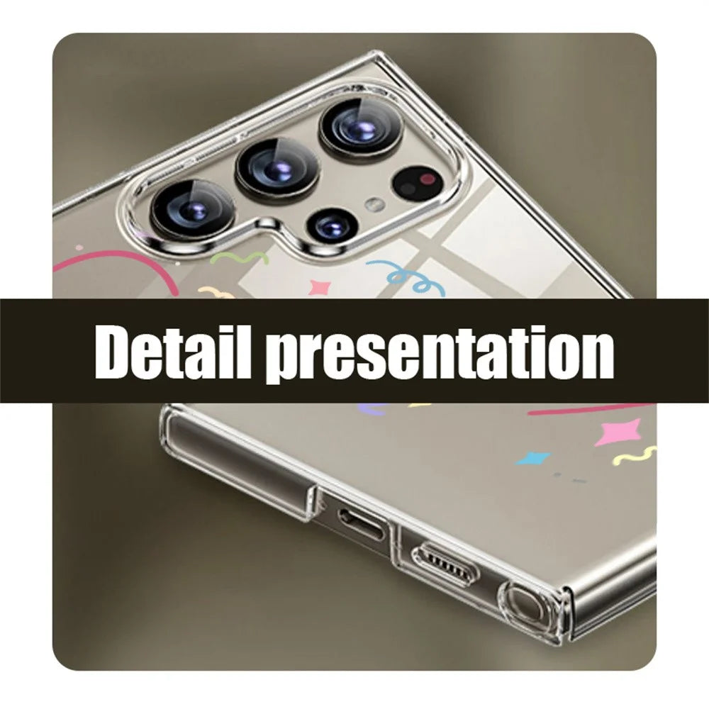 For Samsung Galaxy S26 Ultra Case UV Printing Love Heart Pattern Aesthetic Hard PC Phone Cover - GB131TRGM - 6