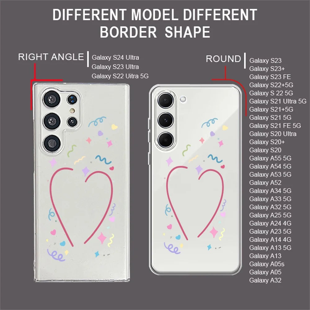 For Samsung Galaxy S26 Ultra Case UV Printing Love Heart Pattern Aesthetic Hard PC Phone Cover - GB131TRGM - 7