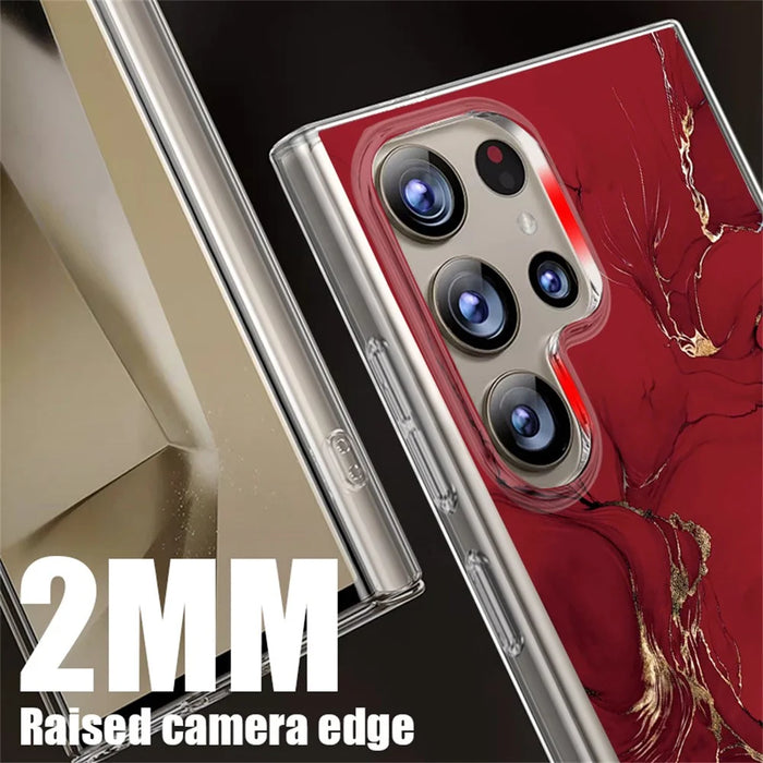 For Samsung Galaxy S26 Ultra Case UV Printed Marble Design Hard PC Protective Phone Cover - GB193TRGM - 3