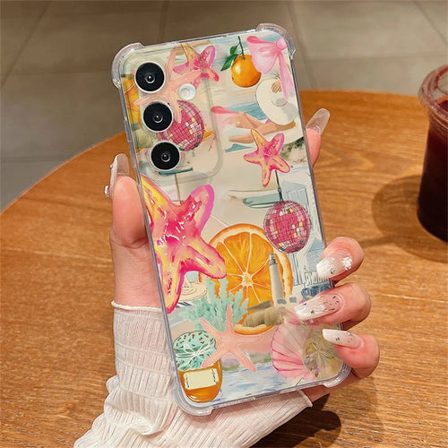 For Samsung Galaxy S26+ Case Colorful Ocean Pattern Shockproof TPU Phone Cover with Four Corner Protection - B032TR - 1