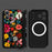 For iPhone 17 Pro Max Magnetic Case UV Print Floral Pattern Precise Camera Cutout Liquid Silicone Protective Cover - PB319 - 2